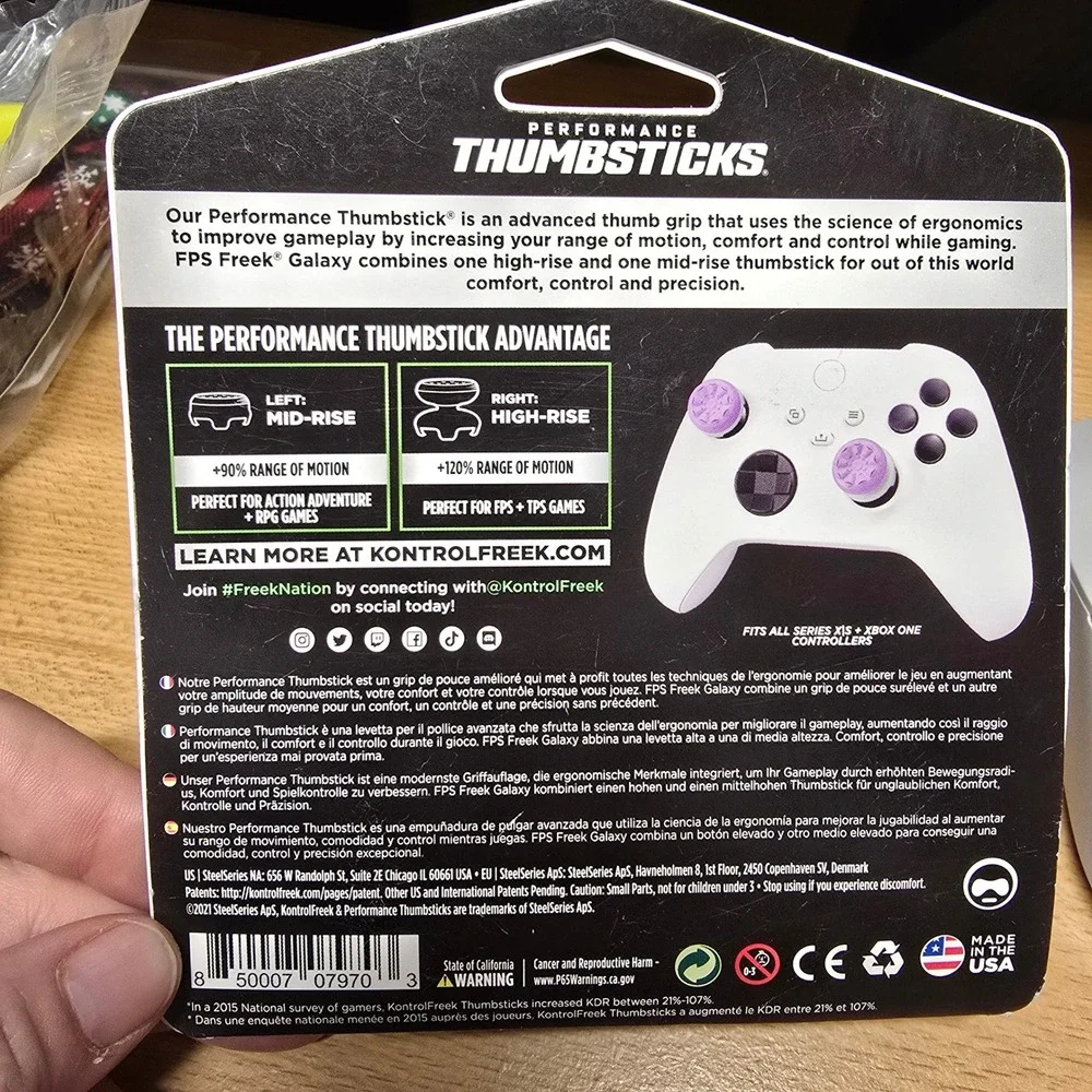 KontrolFreek FPS Freek Galaxy Xbox Series X|S Xbox One Purple Thumbsticks NEW